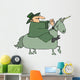 Leprechaun Riding a Unicorn Wall Mural
