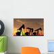 Sihouette Three Oil Pumps Wall Mural
