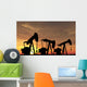 Sihouette Three Oil Pumps Wall Mural