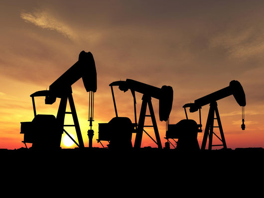 Sihouette Three Oil Pumps Wall Mural
