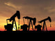 Sihouette Three Oil Pumps Wall Mural