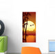 bamboo and sunset Wall Mural