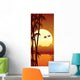 bamboo and sunset Wall Mural