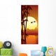 bamboo and sunset Wall Mural
