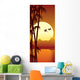 bamboo and sunset Wall Mural