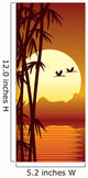 bamboo and sunset Wall Mural