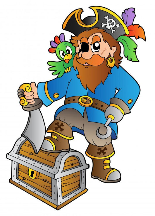 Pirate Treasure Chest Wall Decal