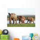 Elephants Waterhole Wall Mural