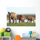 Elephants Waterhole Wall Mural