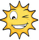 Sun Blinking Wall Decal