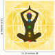 Yoga: posizione del loto con indicazione dei punti chakra Wall Mural