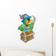 Pirate parrot on treasure chest Wall Decal
