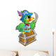 Pirate parrot on treasure chest Wall Decal