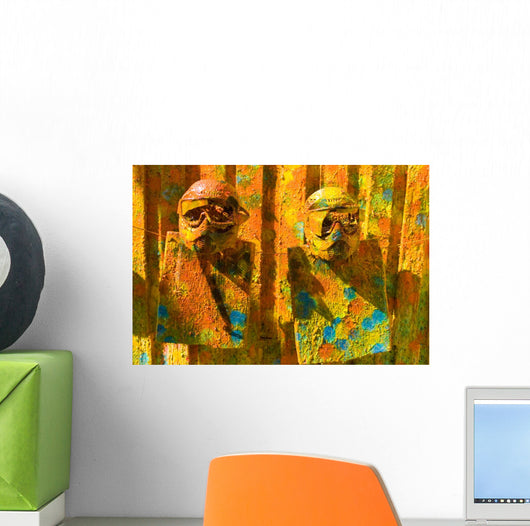 Two Paintball Sport Masks Wall Mural
