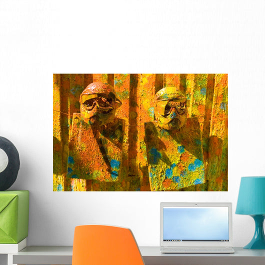 Two Paintball Sport Masks Wall Mural