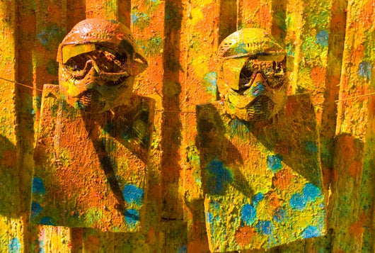 Two Paintball Sport Masks Wall Mural