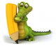 Crocodile and Pencil Wall Decal