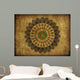 Floral Spiro Pattern on Rough Background Wall Mural