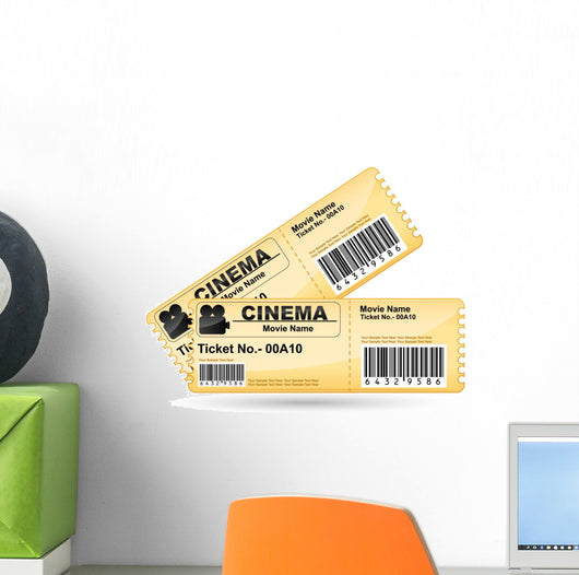 Movie Ticket Cinema Wall Decal