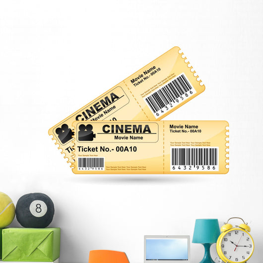 Movie Ticket Cinema Wall Decal