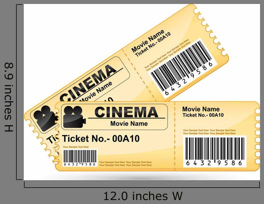 Movie Ticket Cinema Wall Decal