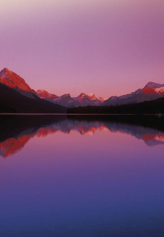 Maligne Lake And Mountains At Dusk Jasper National Park Alberta Canada Wall Mural