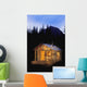Wood Cabin In Forest Wall Mural