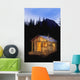 Wood Cabin In Forest Wall Mural