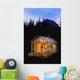 Wood Cabin In Forest Wall Mural
