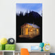 Wood Cabin In Forest Wall Mural