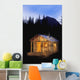 Wood Cabin In Forest Wall Mural