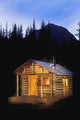 Wood Cabin In Forest Wall Mural