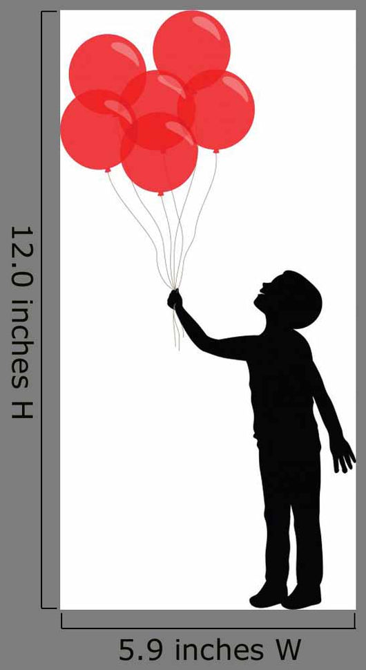 Silhouette Boy Holding Red