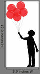 Silhouette Boy Holding Red