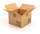 open empty cardboard box 3d illustration Wall Decal