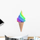 ice cream in the colors of rainbow Wall Decal