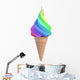 ice cream in the colors of rainbow Wall Decal