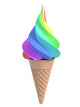 ice cream in the colors of rainbow Wall Decal