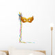 Carnival Venetian Mask isolated Wall Decal