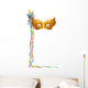 Carnival Venetian Mask isolated Wall Decal