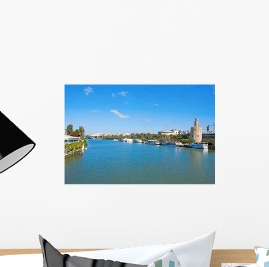 Guadalquivir River and Torre Wall Decal