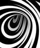Abstract black and white spiral Wall Mural