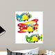 Cartoon Airplanes Funny Vector Wall Decal Sticker Set
