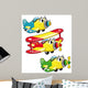 Cartoon Airplanes Funny Vector Wall Decal Sticker Set