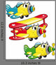 Cartoon Airplanes Funny Vector Wall Decal Sticker Set