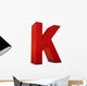 Red Letter K Wall Decal