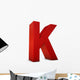 Red Letter K Wall Decal