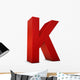 Red Letter K Wall Decal