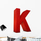 Red Letter K Wall Decal