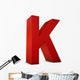 Red Letter K Wall Decal